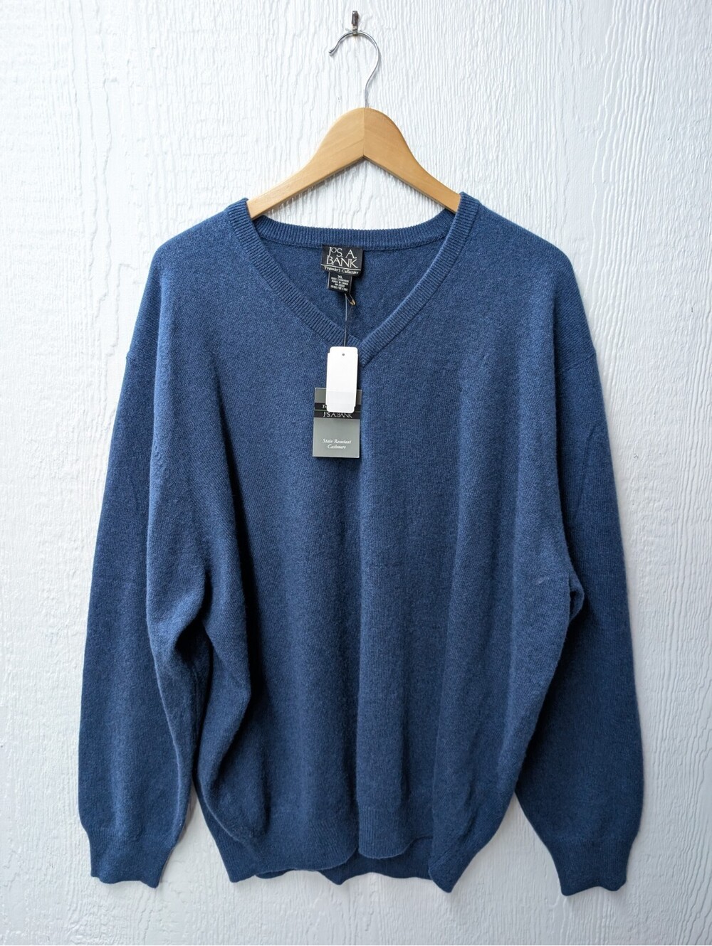 NWT Jos A Bank Traveler's 100% Cashmere Sweater Preppy Quiet Luxury Men's XL